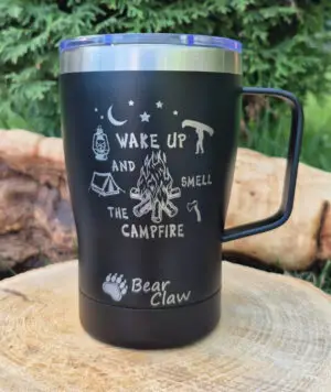 Custom Laser Engraved 14oz tumbler with handle