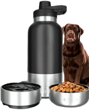 Bear Claw 32oz Multi Function Dog Water Bottle with bowls